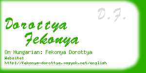 dorottya fekonya business card